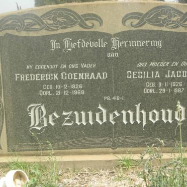 BEZUIDENHOUDT Frederick Coenraad 1926-1968 &amp; Cecilia Jacomina 1926-1987