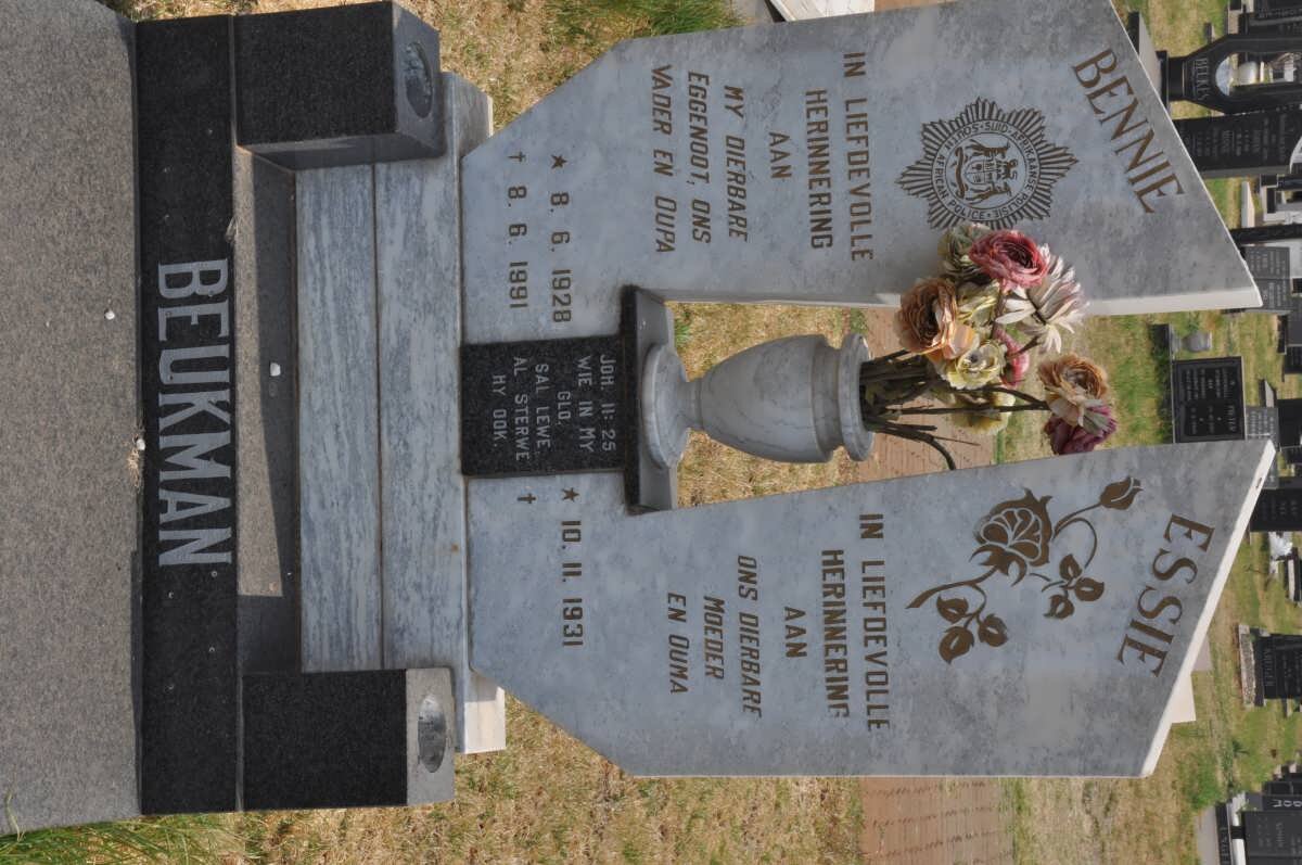 BEUKMAN Bennie 1928-1991 &amp; Essie 1931-