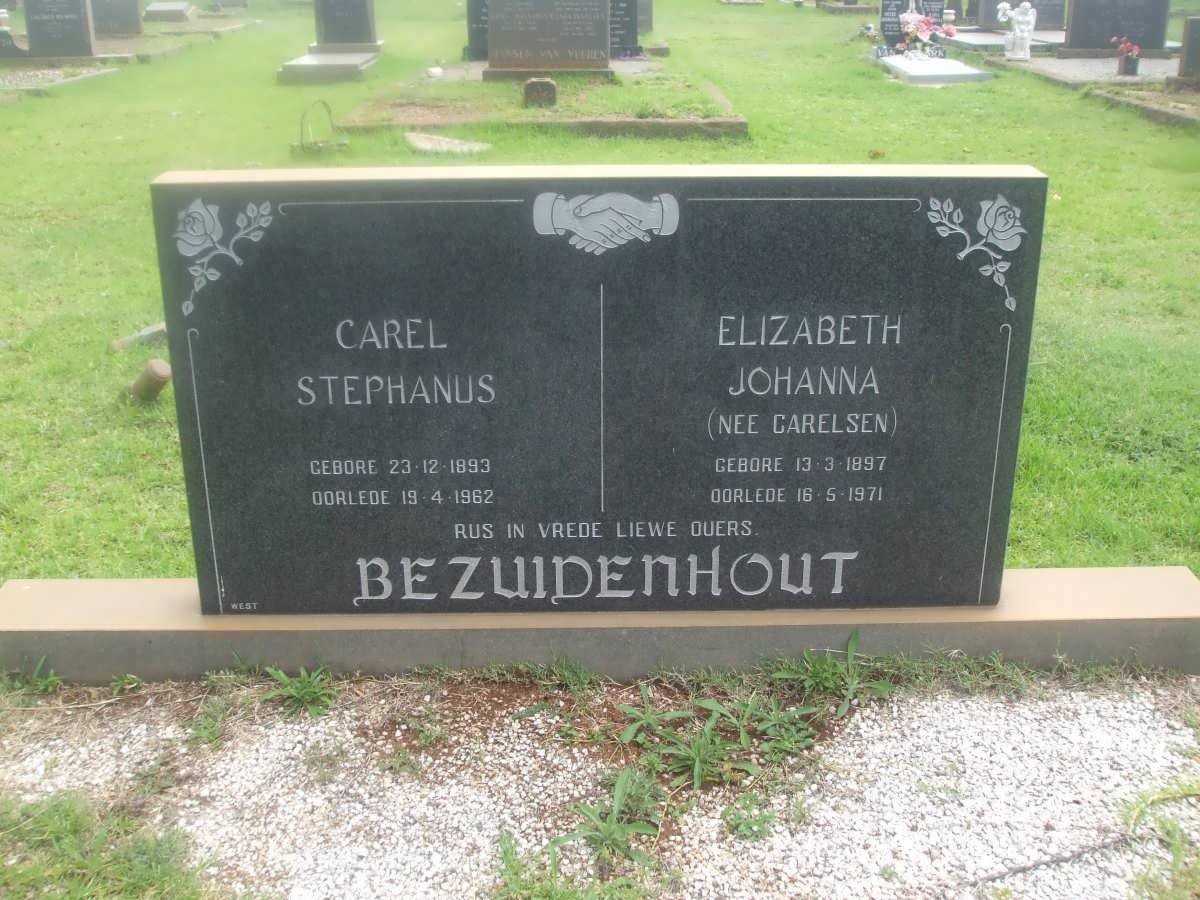 BEZUIDENHOUT Carel Stephanus 1893-1962 &amp; Elizabeth Johanna CARELSEN 1897-1971