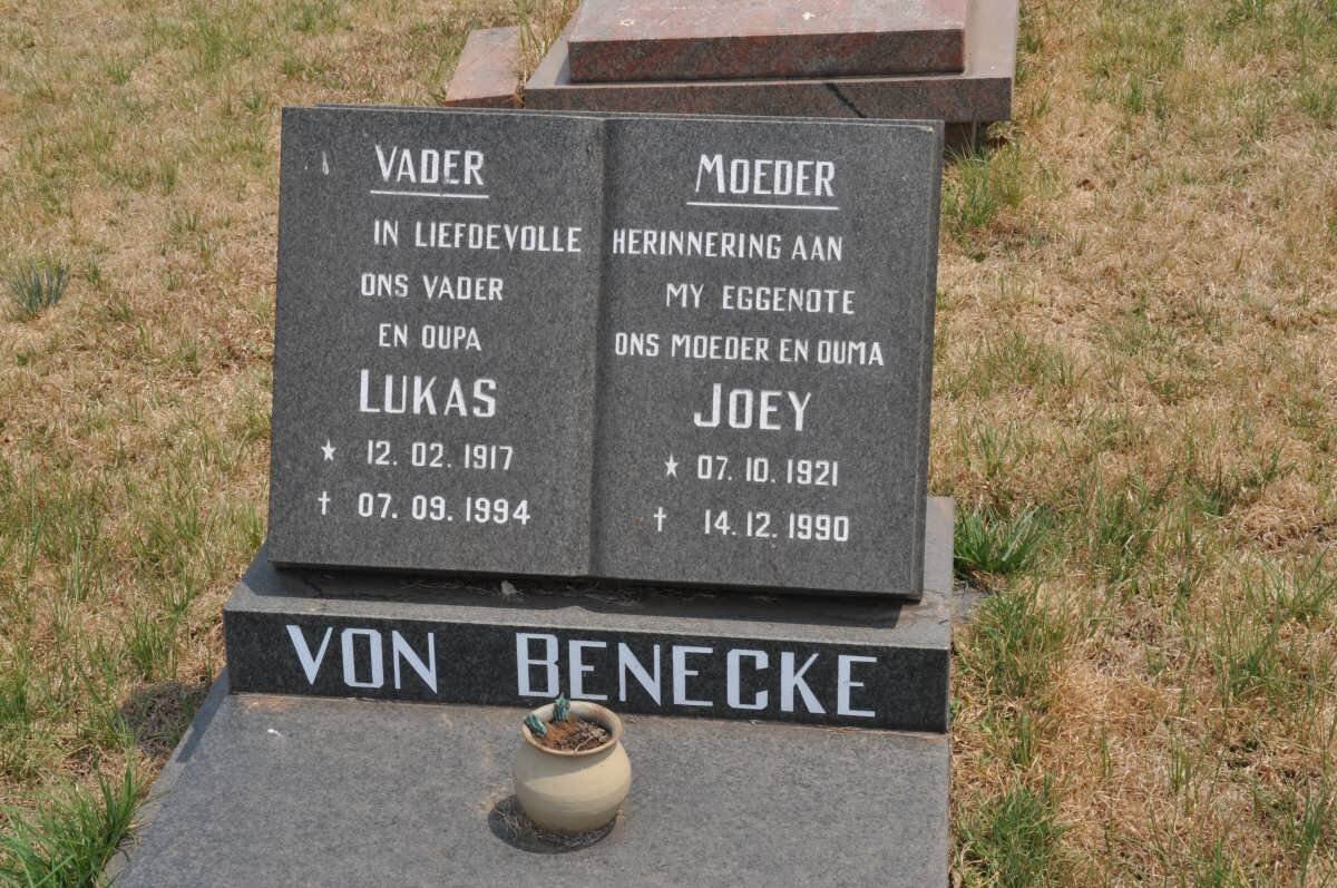 BENECKE Lukas, von 1917-1994 &amp; Joey 1921-1990