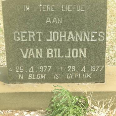 BILJON Gert Johannes, van 1977-1977