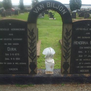 BILJON Dirk, van 1879-1962 &amp; Hendrina Maria HANDFORD -1966