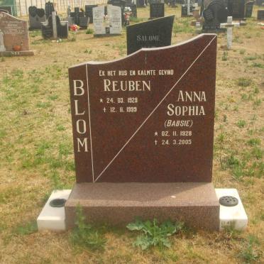 BLOM Reuben 1928-1999 &amp; Anna Sophia 1928-2005