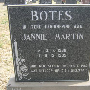 BOTES Jannie Martin 1960-1992