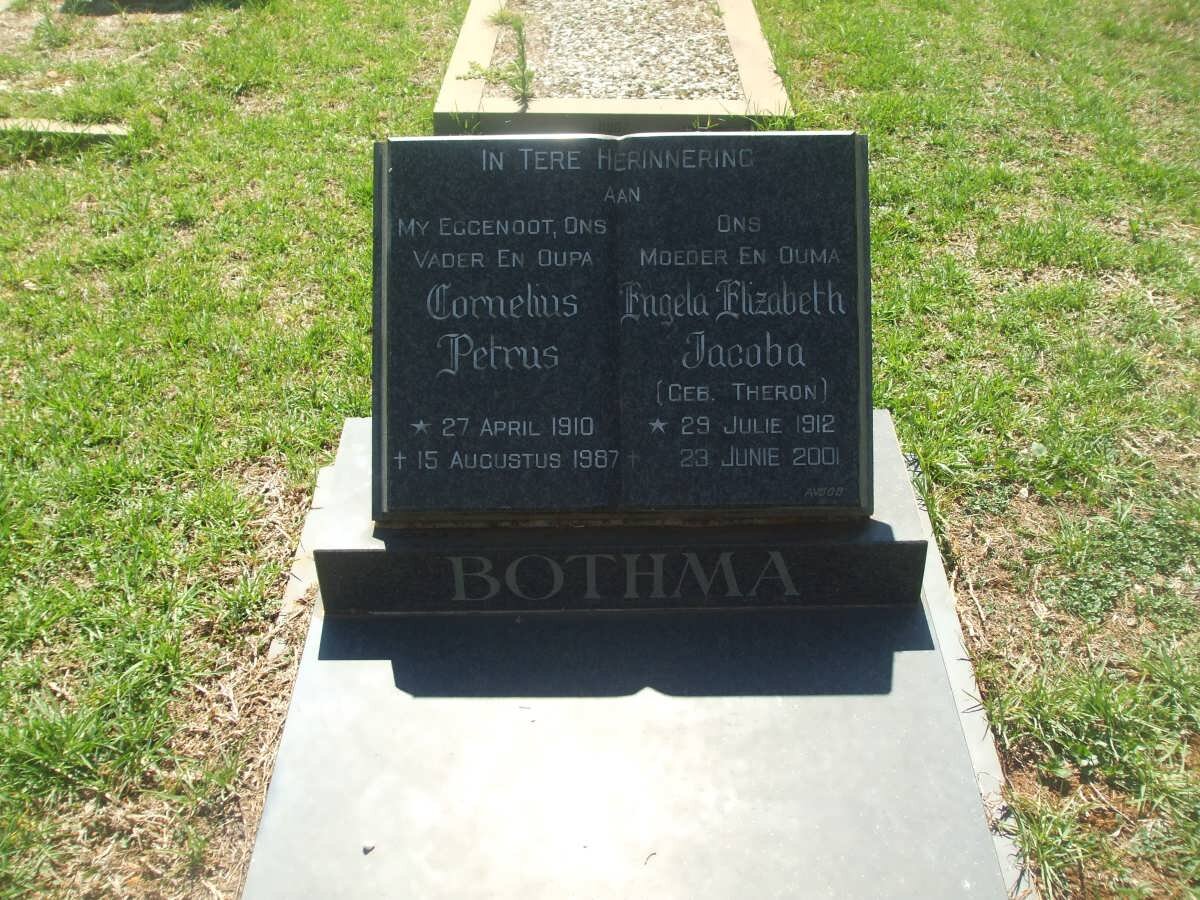 BOTHMA Cornelius Petrus 1910-1987 &amp; Engela Elizabeth Jacoba THERON 1912-2001
