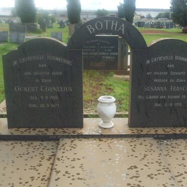 BOTHA Ockert Cornelius 1903-1977 &amp; Susanna Francina JANSEN VAN VUUREN 1906-1972