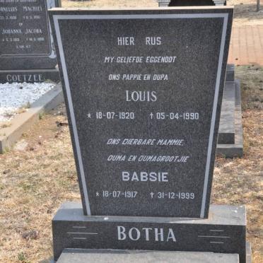 BOTHA Louis 1920-1990 &amp; Babsie 1917-1999