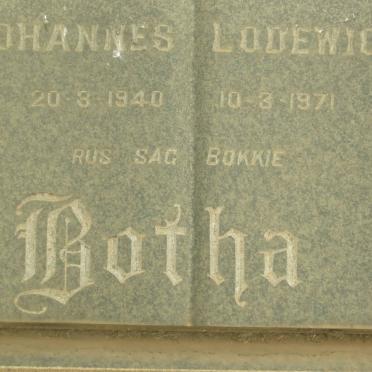 BOTHA Johannes Lodewicus 1940-1971