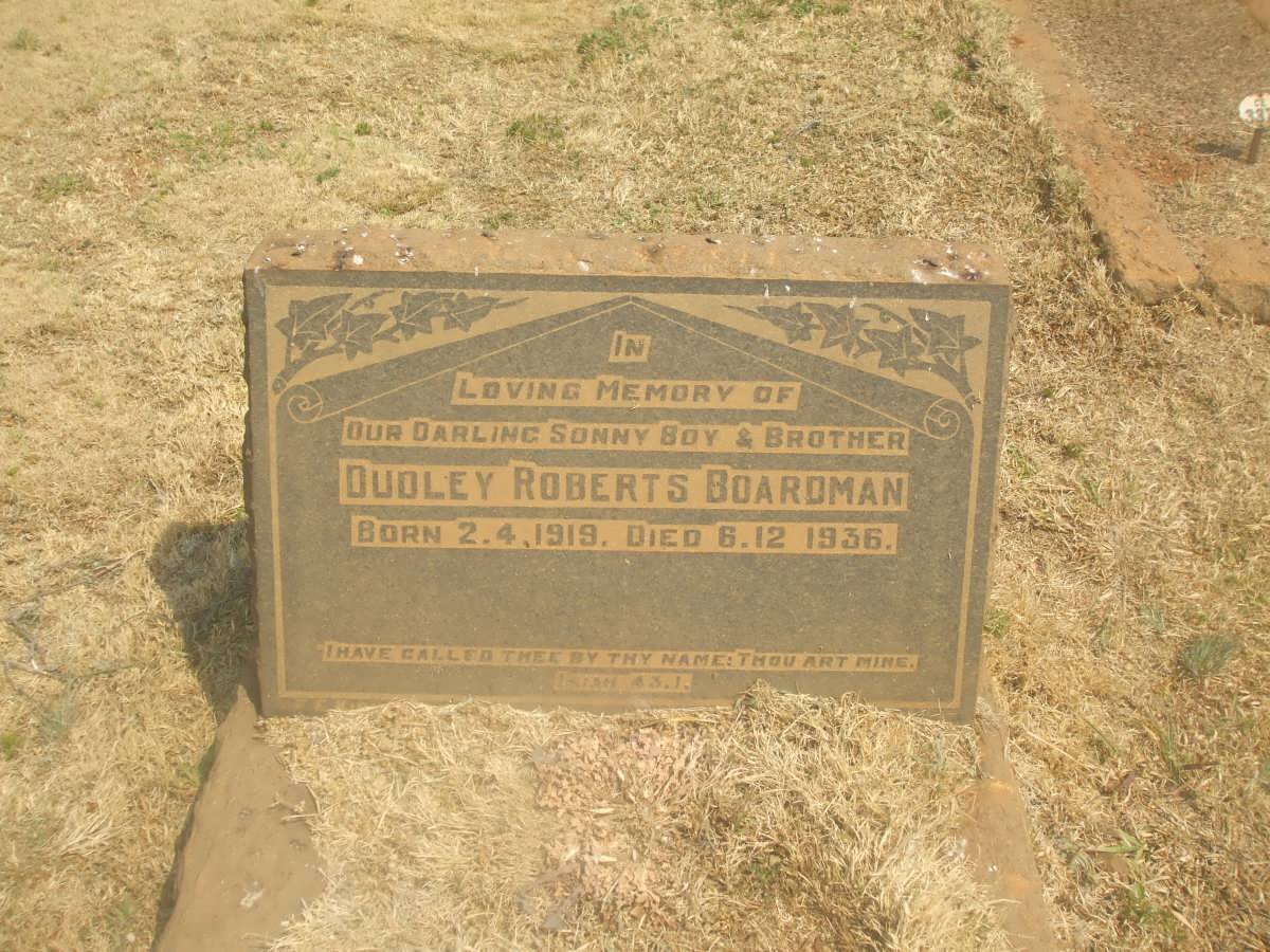 BOARDMAN Dudley Roberts 1919-1936