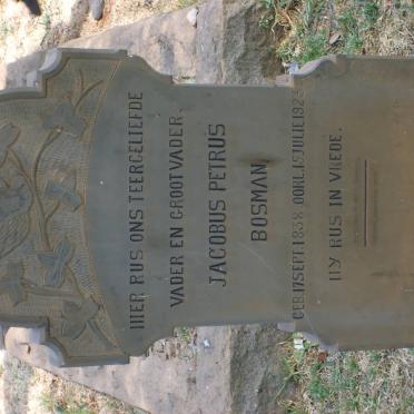 BOSMAN Jacobus Petrus 1838-1923