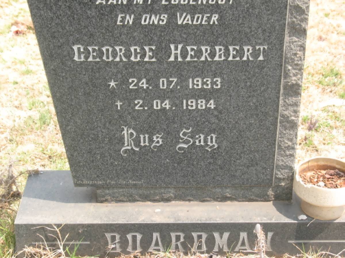 BOARDMAN George Herbert 1933-1984