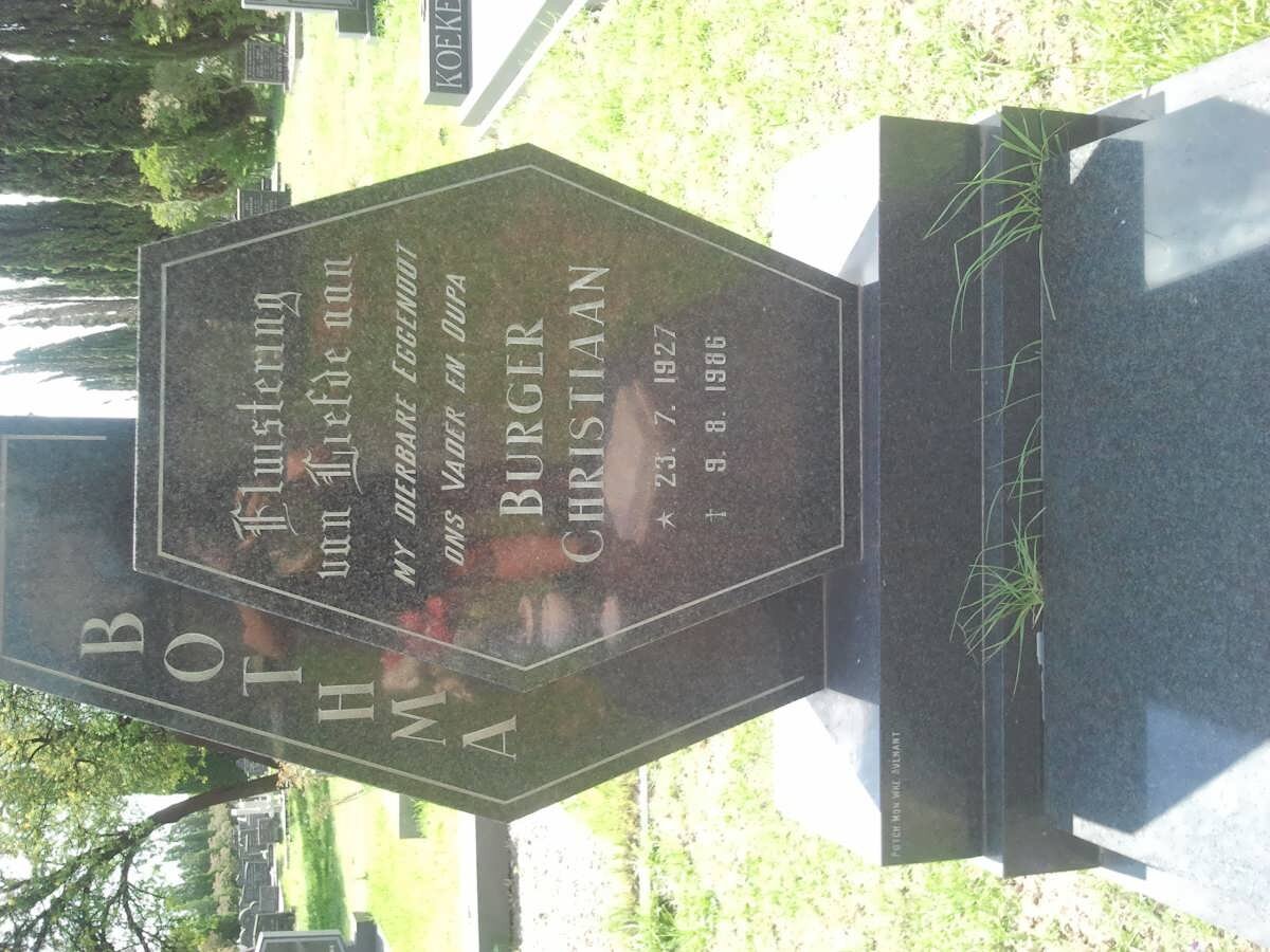 BOTHMA Burger Christiaan 1927-1986