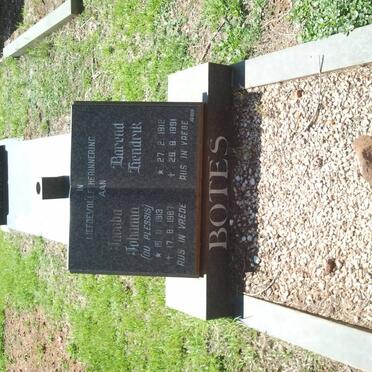 BOTES Barend Hendrik 1912-1991 &amp; Jacoba Johanna DU PLESSIS 1913-1987