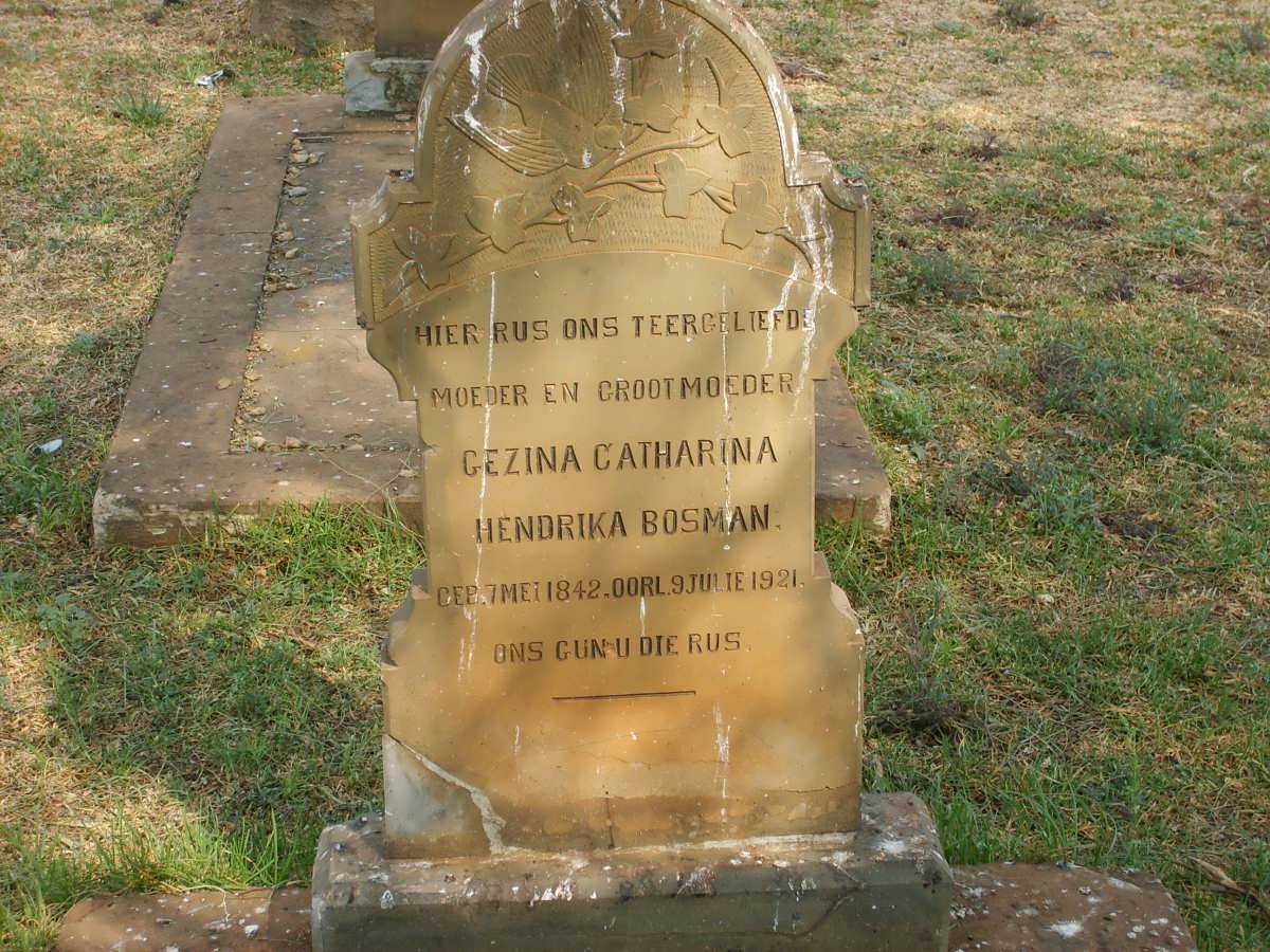 BOSMAN Gezina Catharina Hendrika 1842-1921
