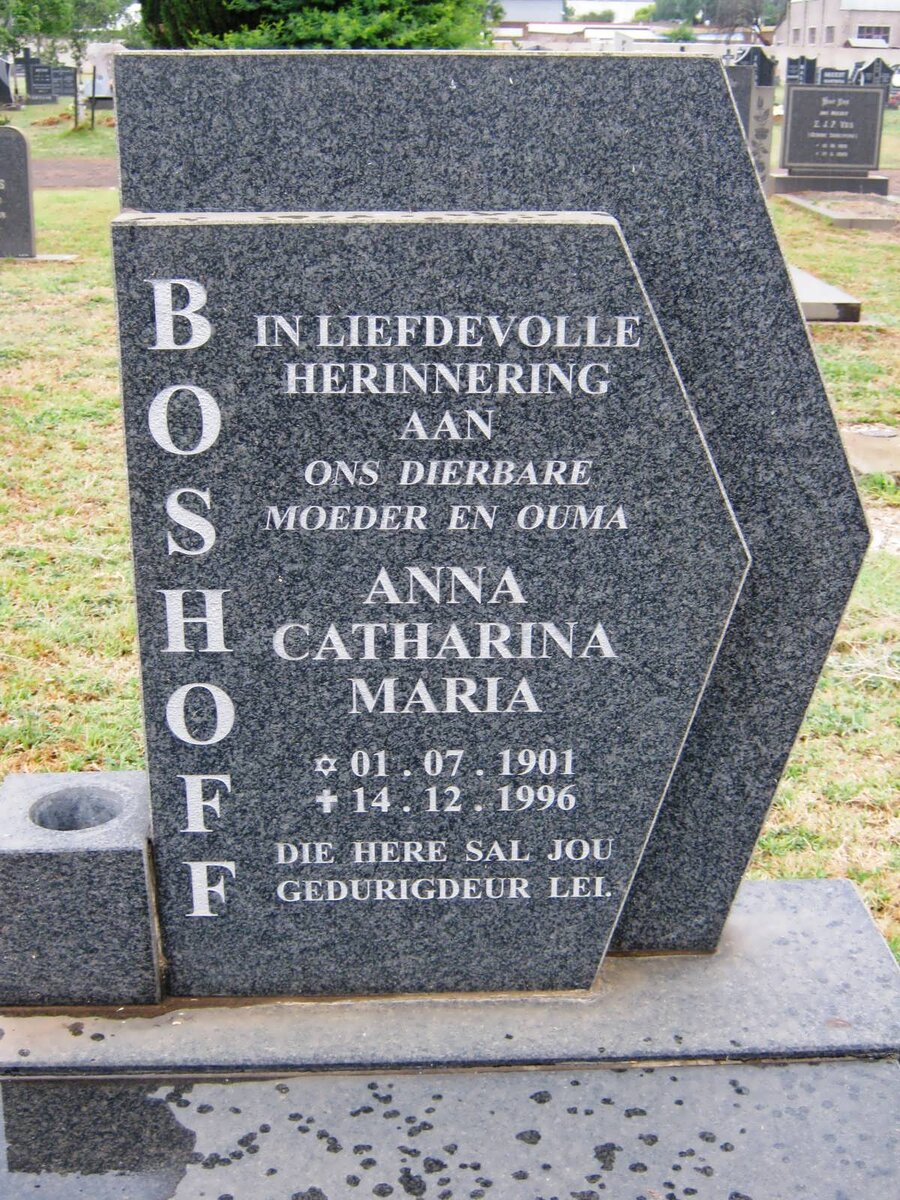 BOSHOFF Anna Catharina Maria 1901-1996