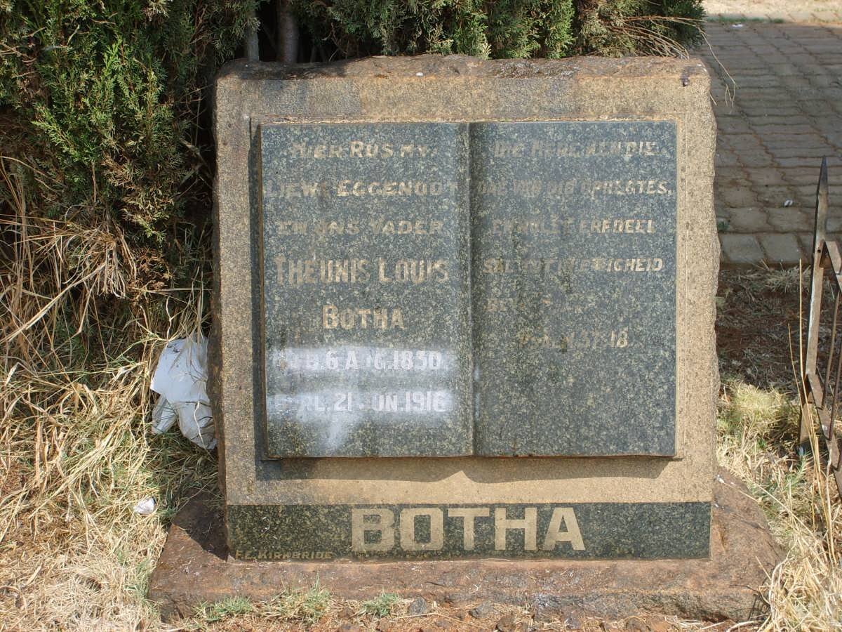 BOTHA Theunis Louis 1830-1916