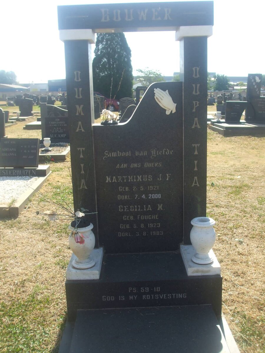 BOUWER Marthinus J.F. 1921-2000 &amp; Cecilia M. FOUCHÉ 1923-1983