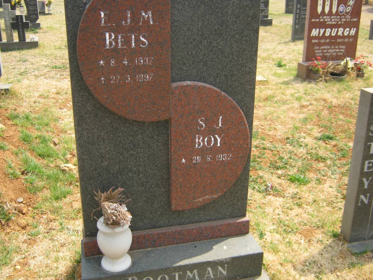 BOOTMAN S.J. 1932- &amp; E.J.M. 1937-1997