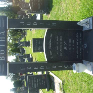 BOTHA Frederick 1923-1992 &amp; Judith 1926-1988