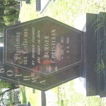 BOTHMA Burger Christiaan 1927-1986