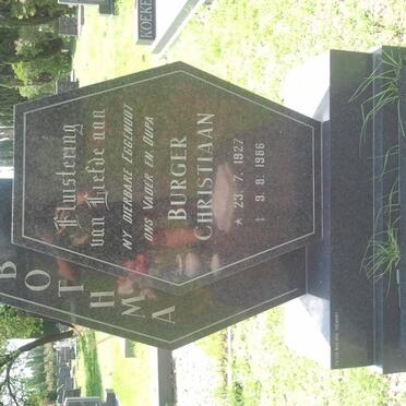 BOTHMA Burger Christiaan 1927-1986