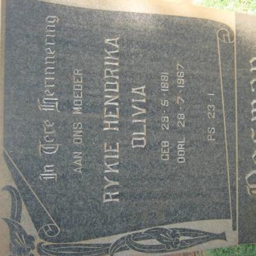 BOSMAN Rykie Hendrika Olivia 1881-1967