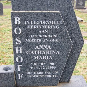 BOSHOFF Anna Catharina Maria 1901-1996
