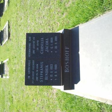 BOSHOFF Stephanus Hendrik 1923-1989 &amp; Cornelia Jacoba 1929-2005