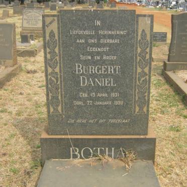 BOTHA Burgert Daniel 1931-1958