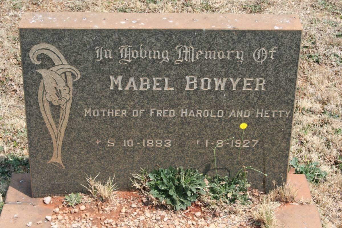 BOWYER Mabel 1883-1927