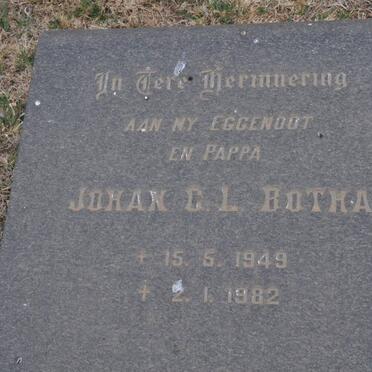 BOTHA Johan C.L. 1949-1982