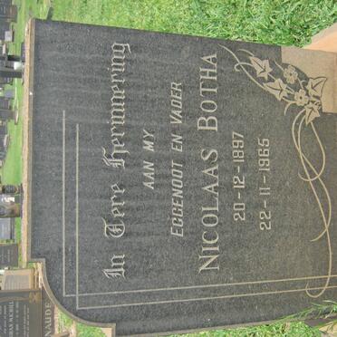 BOTHA Nicolaas 1897-1965