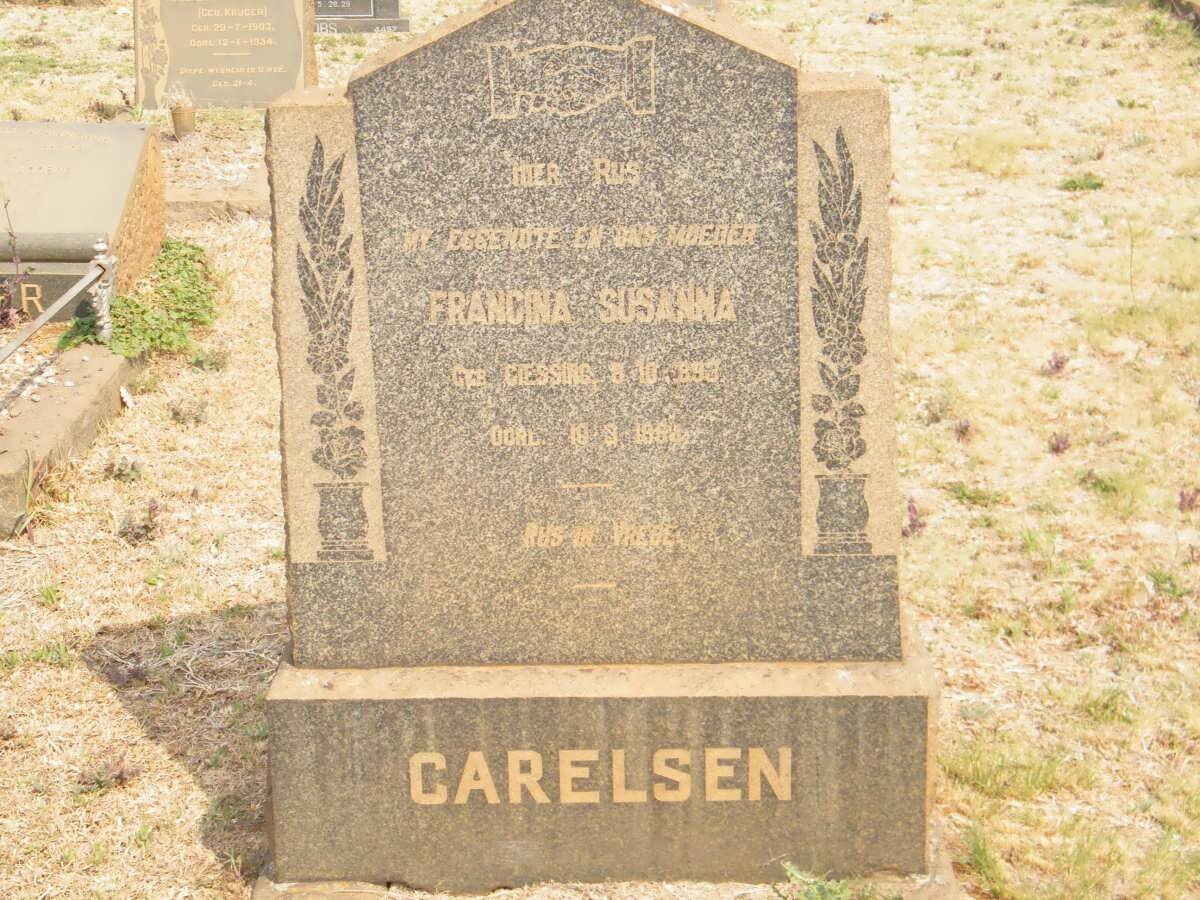 CARELSEN Francina Susanna nee GIESSING 1893-1954