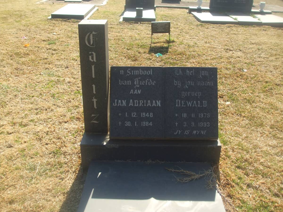 CALITZ Jan Adriaan 1948-1984 :: CALITZ Dewald 1975-1993