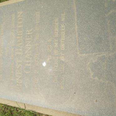 CHANNER Ernest Hamilton 1939-1989
