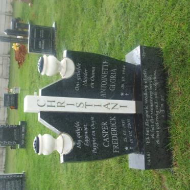 CHRISTIANI Casper Frederick 1937-2003 &amp; Antoinette Gloria 1944-