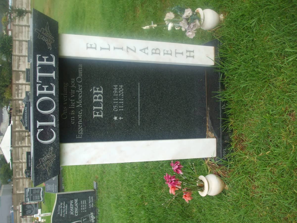 CLOETE Elizabeth 1944-2004