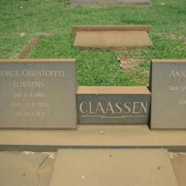 CLAASSEN George Christoffel Lourens 1880-1966 &amp; Anna Johanna JOOSTE 1888-1966