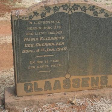 CLAASSENS Maria Elizabeth nee OBERHOLZER -1949