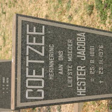 COETZEE Hester Jacoba 1881-1976