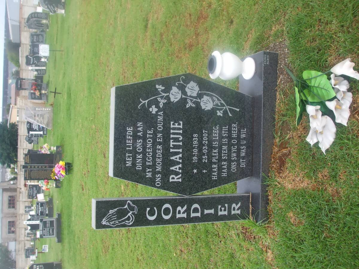 CORDIER Raaitjie 1938-2007