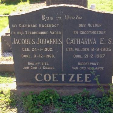 COETZEE Jacobus Johannes 1902-1960 &amp; Catharina E.S. VILJOEN 1905-1967