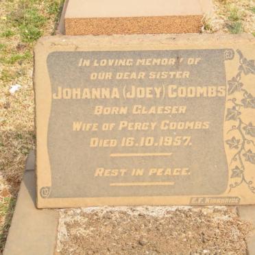 COOMBS Johanna nee GLAESER -1957