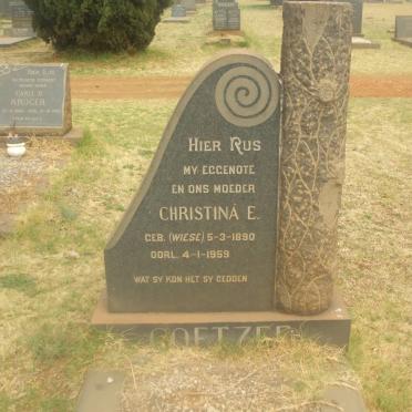 COETZEE Christina E. nee WIESE 1890-1959