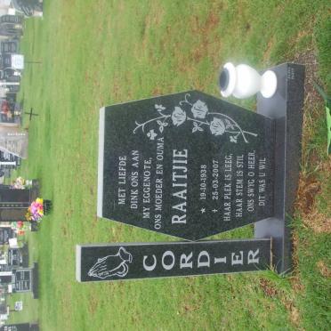 CORDIER Raaitjie 1938-2007