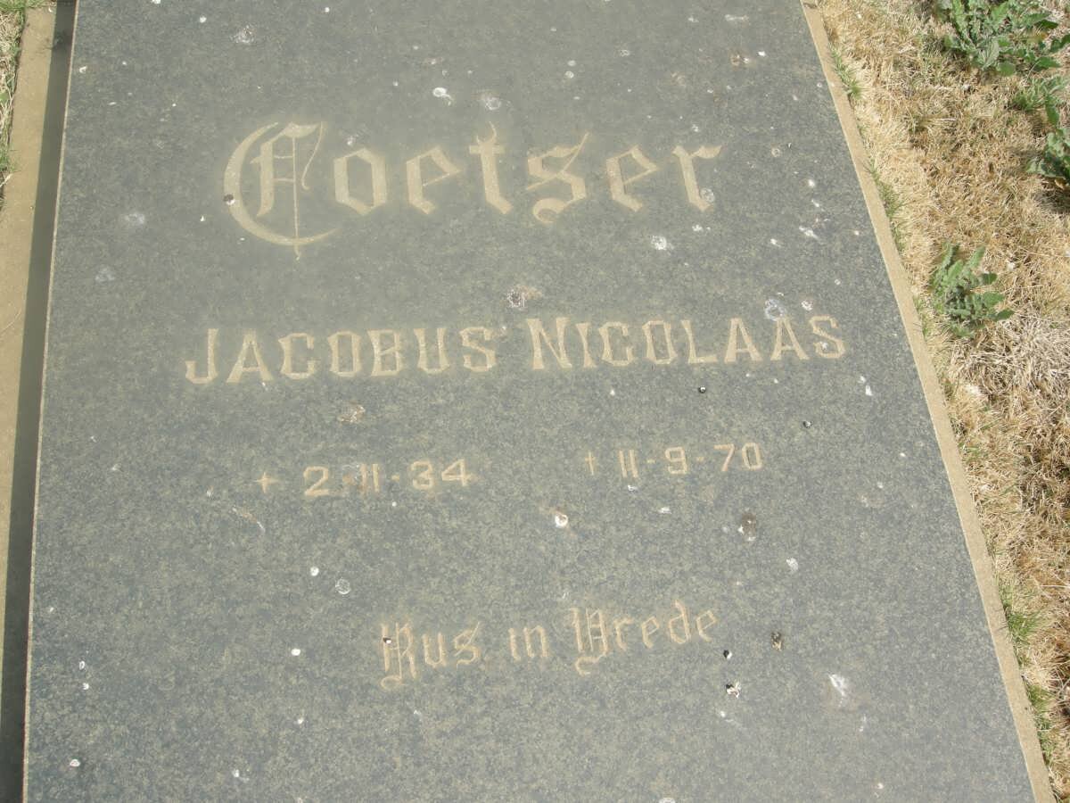 COETSER Jacobus Nicolaas 1934-1970