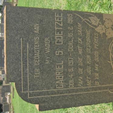 COETZEE Gabriel S. 1917-1965