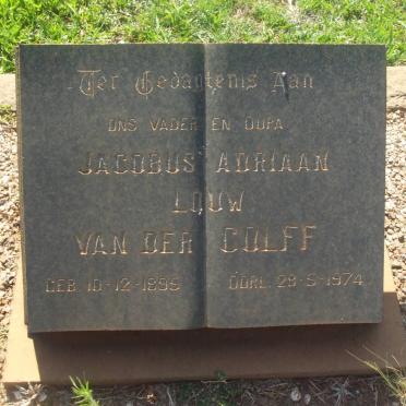 COLFF Jacobus Adriaan Louw, van der 1895-1974 