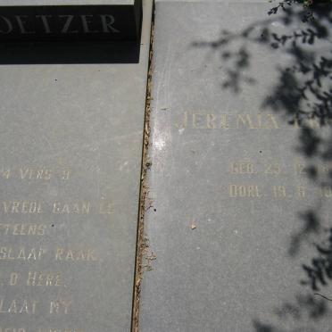 COETZER Jeremia Eksteen 1895-1966