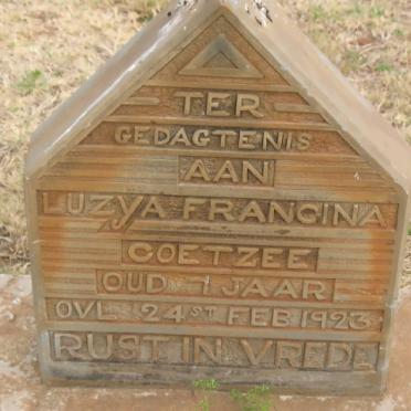 COETZEE Luzya Francina -1923